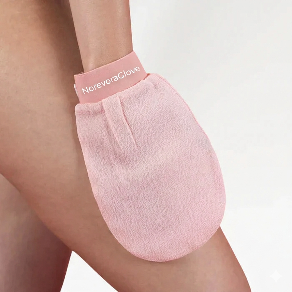 Guante exfoliante Norevora® para vellos encarnados y células muertas